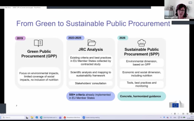 School meals as a lever for local food systems: key takeaways from our Advisinar on public procurement